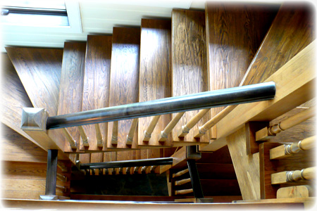 Straight Wood Stairs
